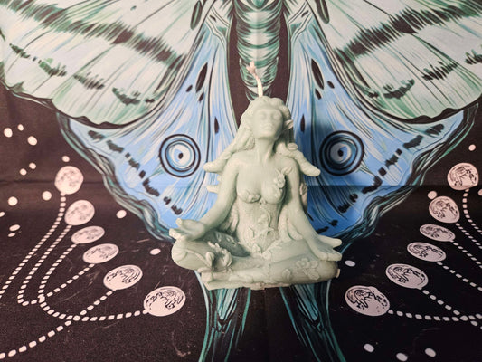 Earth Goddess Paraffin Candle – Grounded Grace, Sacred Strength