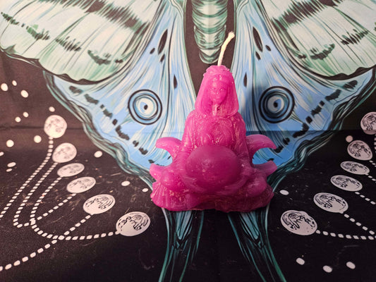 Moon Goddess Paraffin Candle – Divine Light, Feminine Power