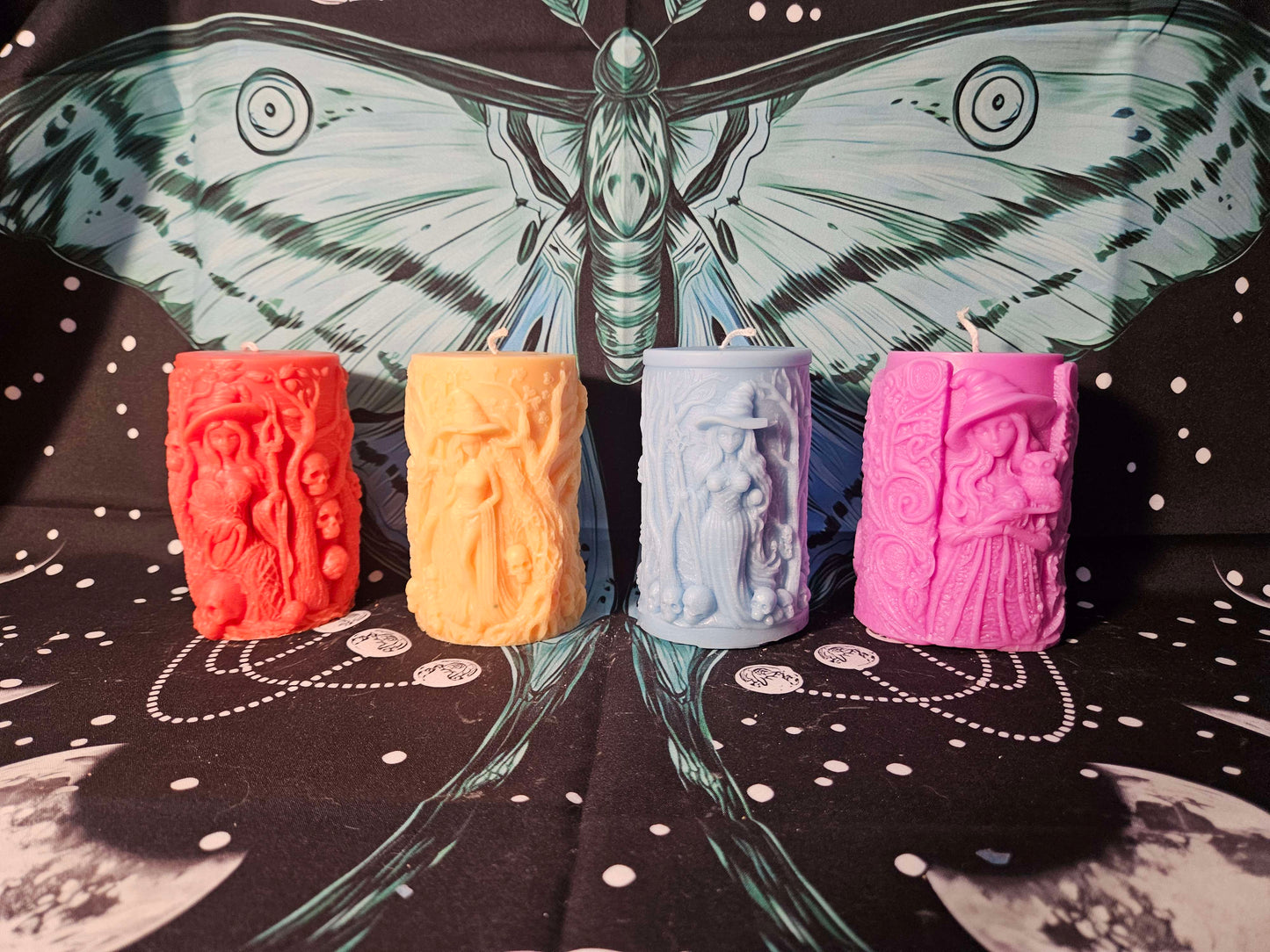 Witches in the Forest Pillar Paraffin Candle Set – Enchanting Magic of the Woodland Realm