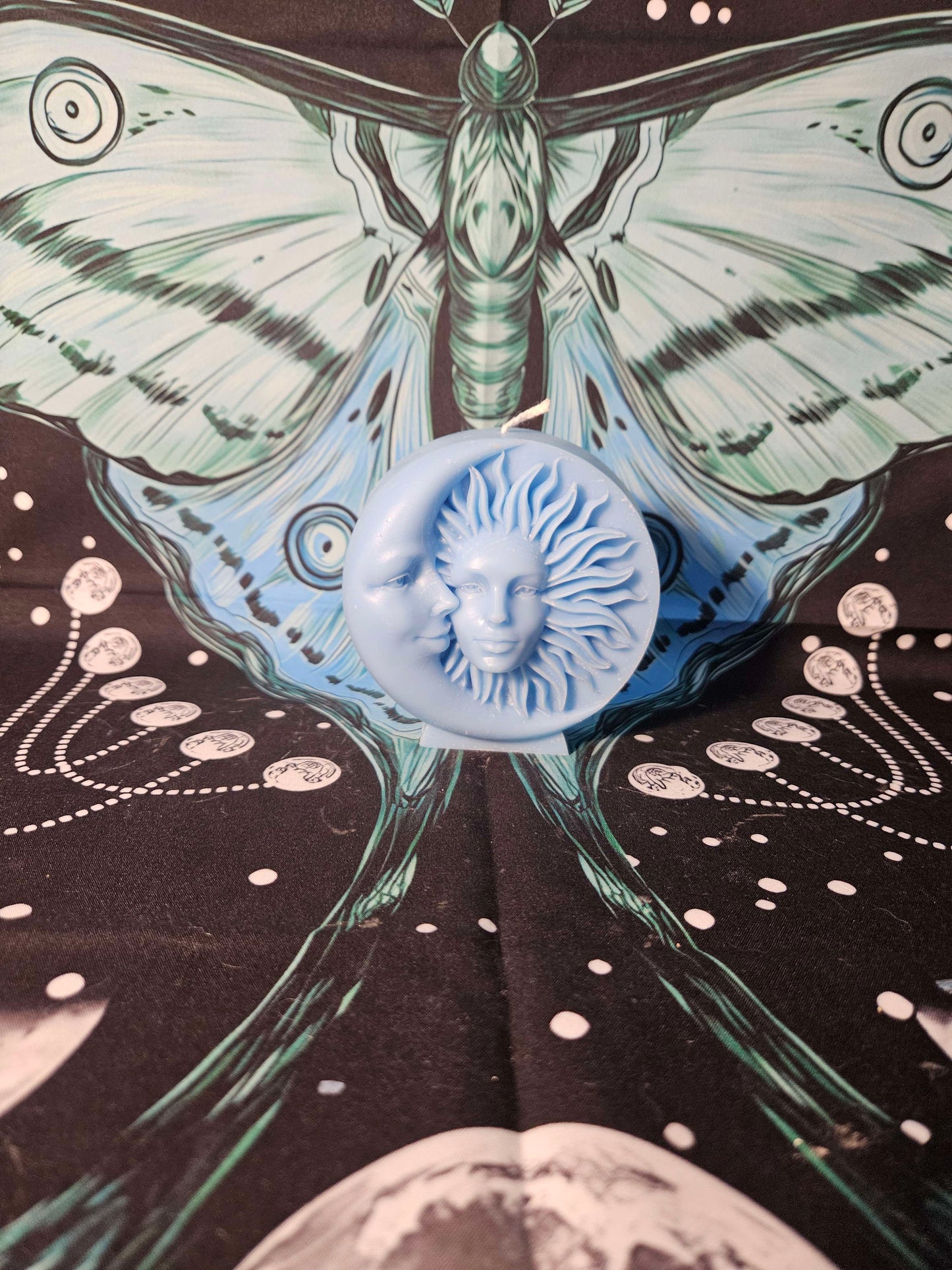 Sun and Moon Paraffin Candle – Balance, Light, and Lunar Charm